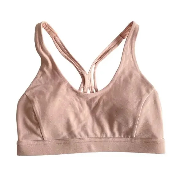 Lululemon Flow Freely Sports Bra Faint Coral Pink 6 - Picture 6 of 8